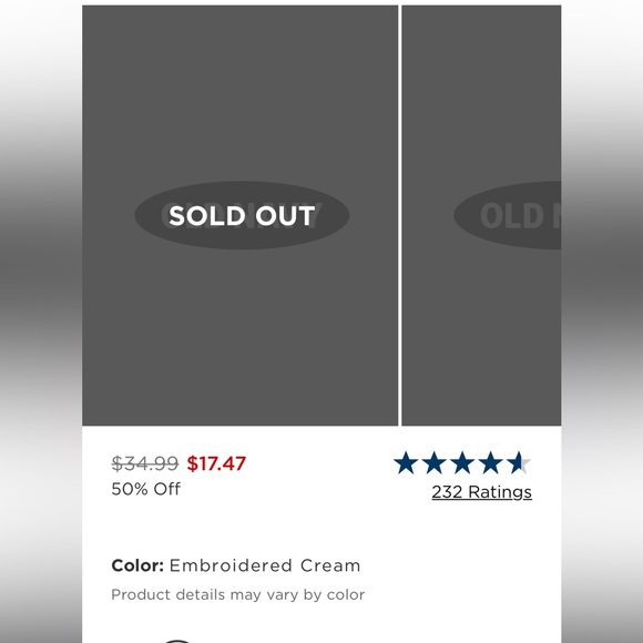 Old Navy Embroidered Split Neck Top in Embroidered Cream, Size M & Size L,
NWT - Picture 17 of 17